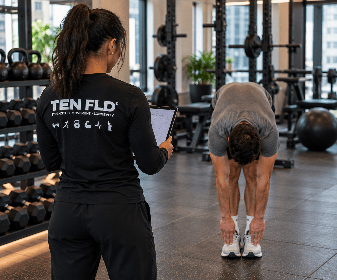 Ten Fld trainer taking assessments