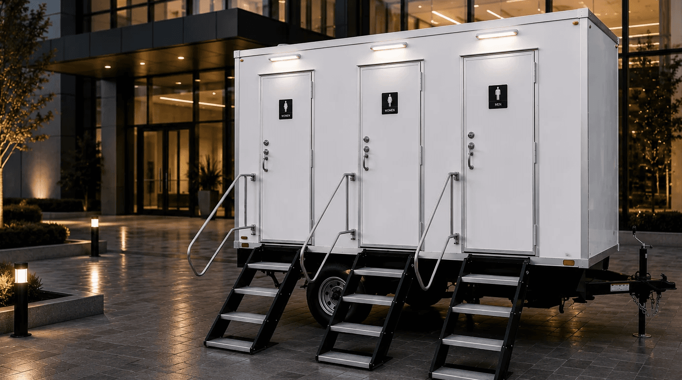 Bespoke luxury restroom trailer