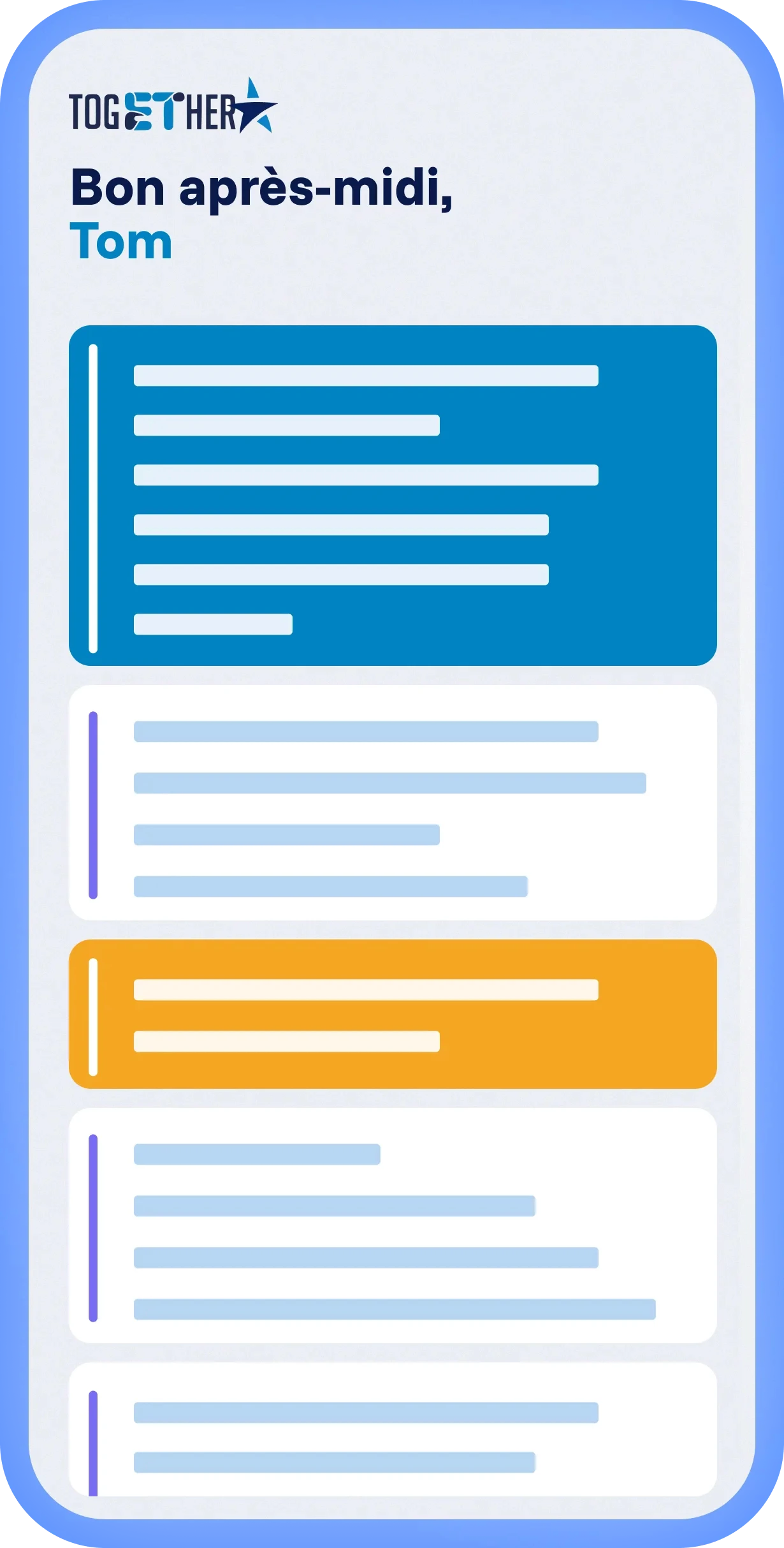 Plateforme Spencer avec expérience locale et branding CFE personnalisé, fil d’articles personnalisé et mise en page claire