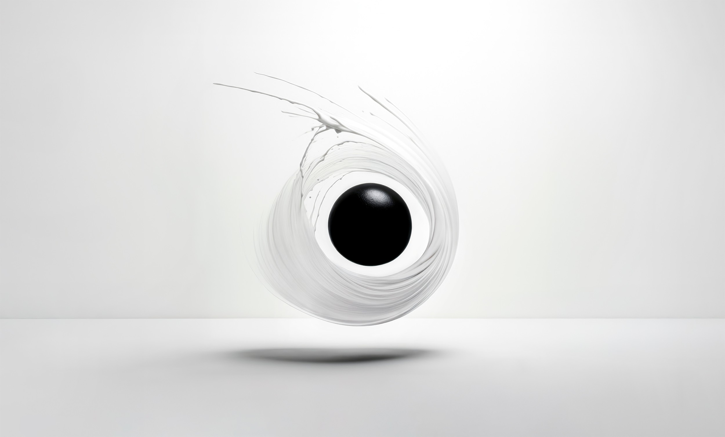 3d rendering abstract black white recovered