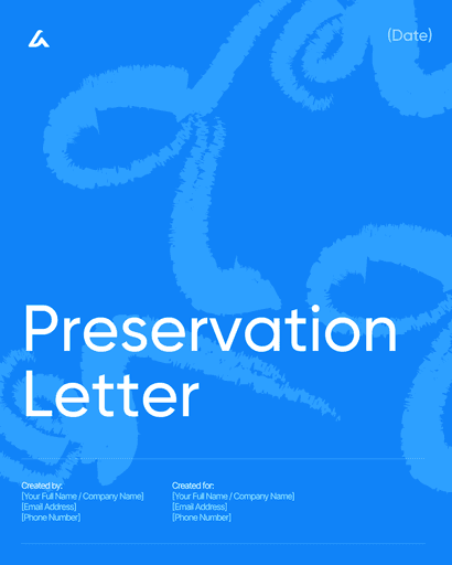 Preservation Letter