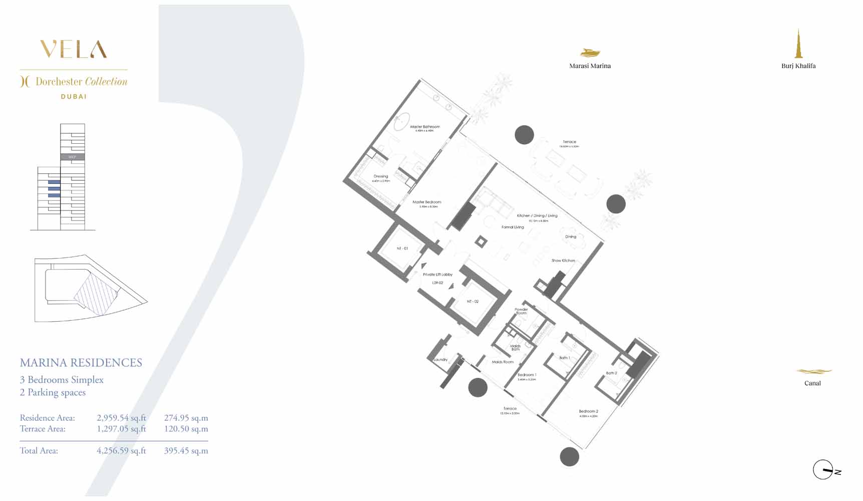 Vela Dorchester 3-Bedroom Floor Plan