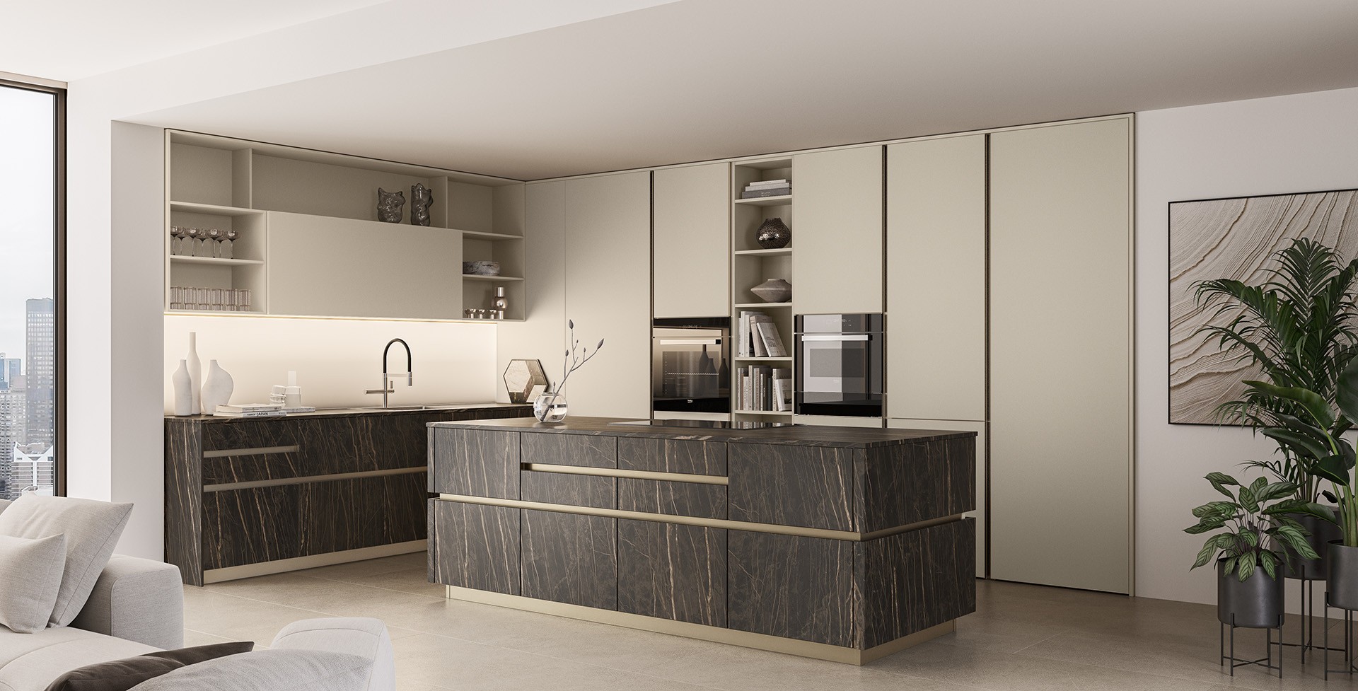 Iconica Grigio Corda 476 / Nero Imperiale CA5
