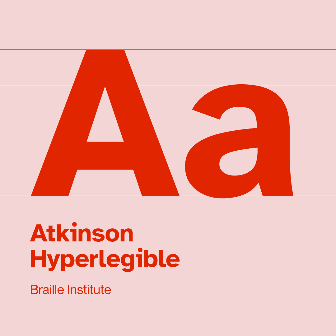 Atkison Hyperlegible Font by Braille Institute