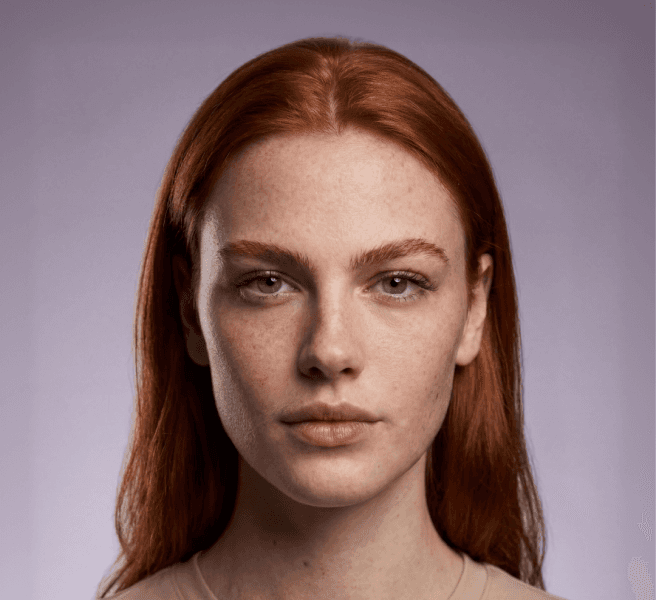 Maeve Rowan AI model portrait with editorial style for jewelry