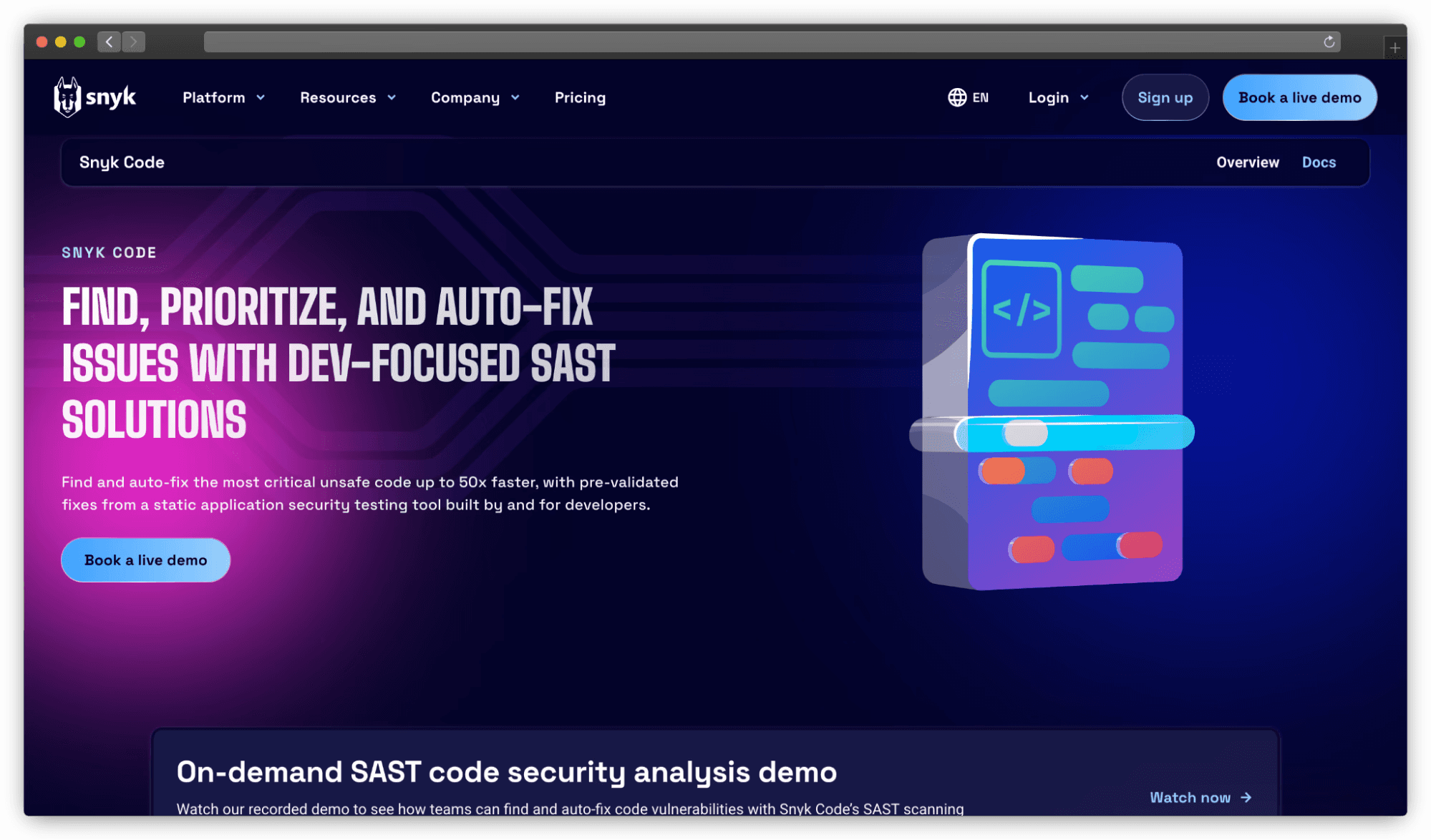 synk is a code review platform that do code and test coverage