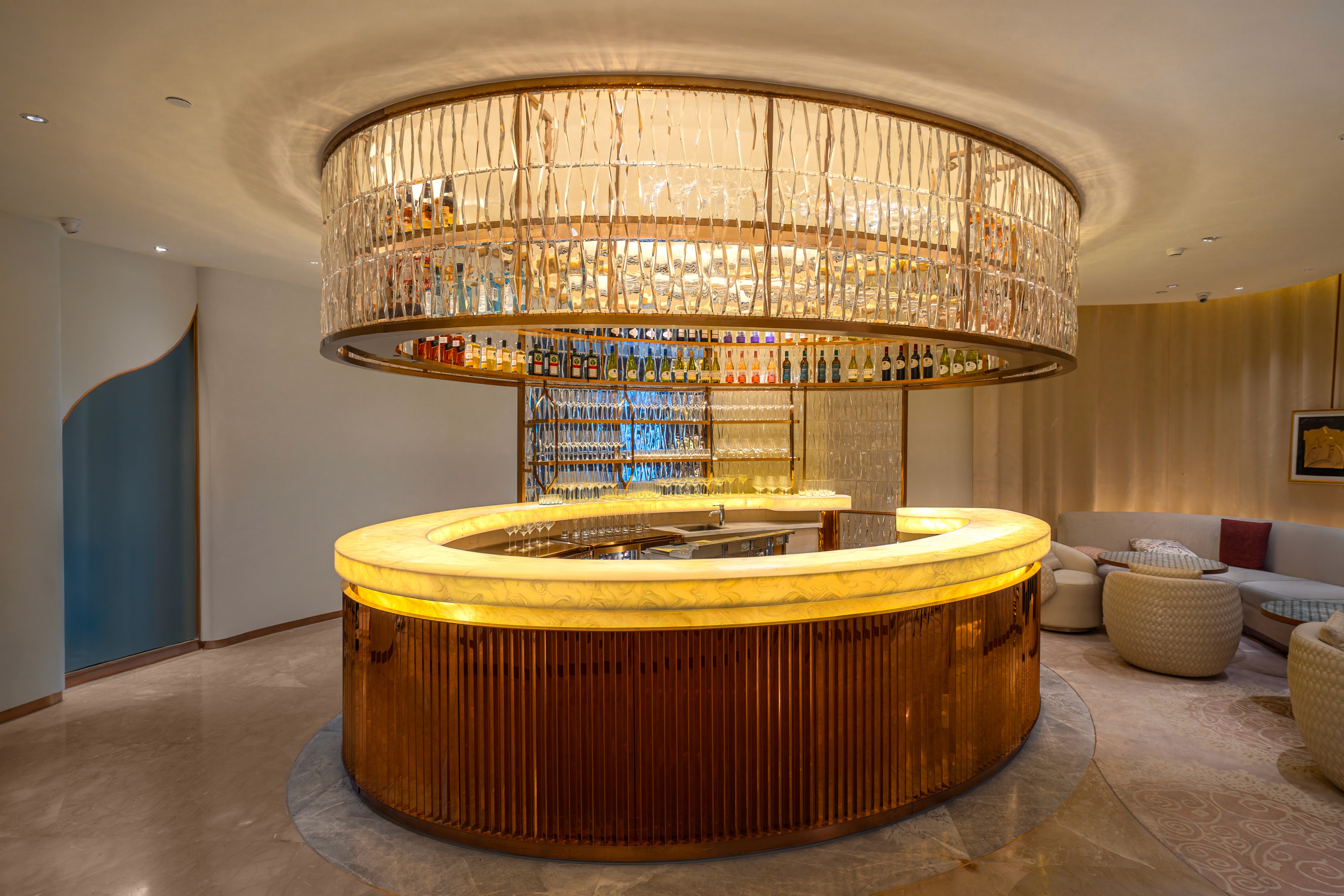 man wearing brown knit crew-neck sweater