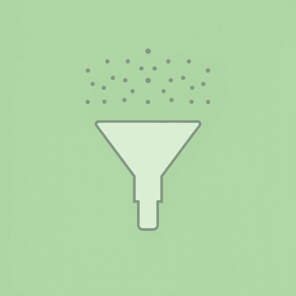 Funnel showing many scholarship options filtering down to ideal matches - Medicine Scholarships 