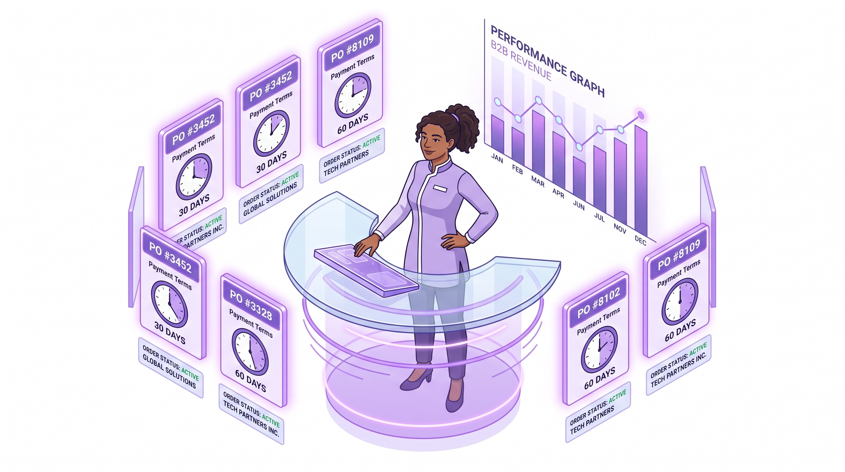 Merchant confidently managing high-value Shopify wholesale orders with clean post-purchase edits