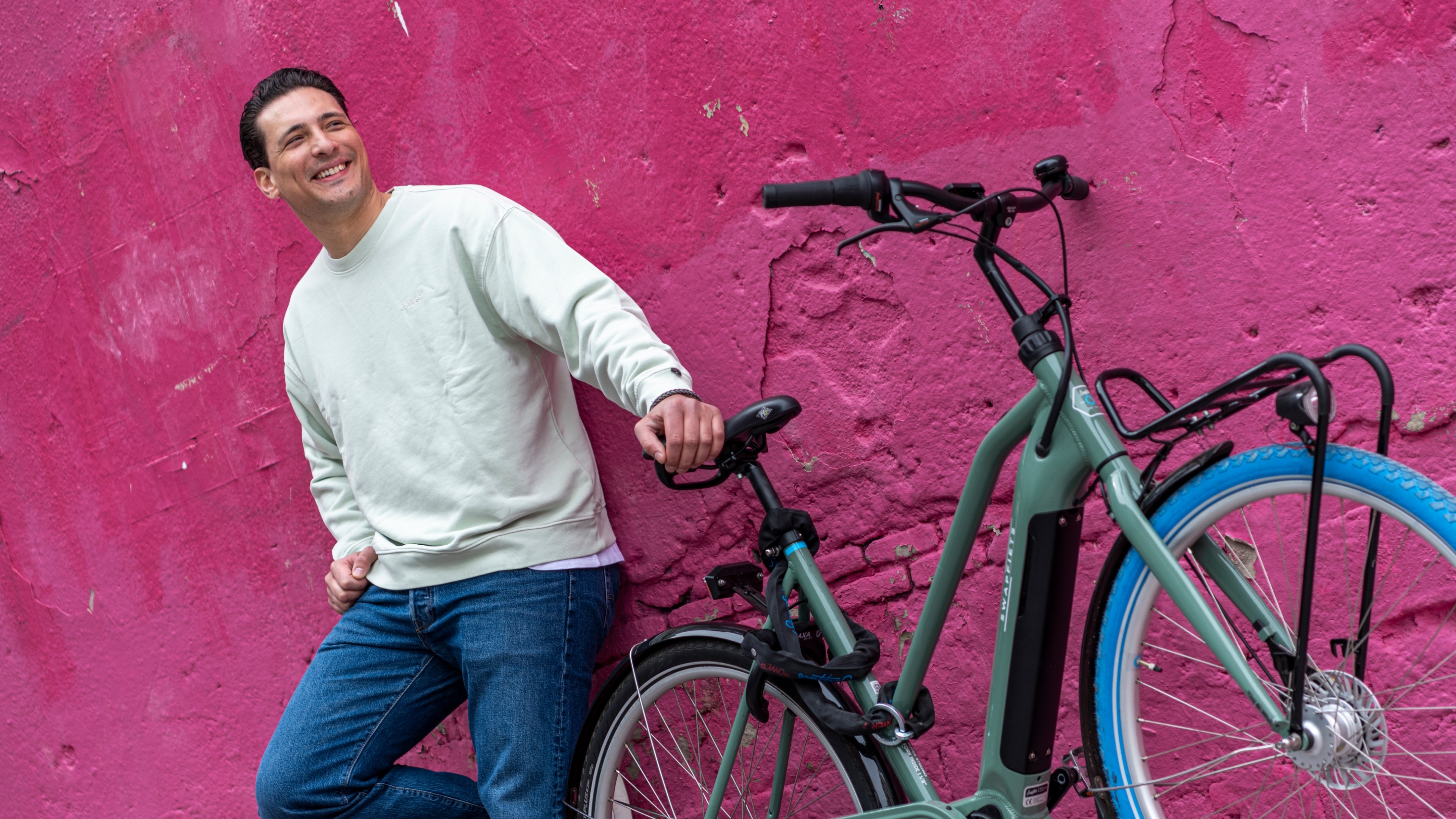 man with bike
