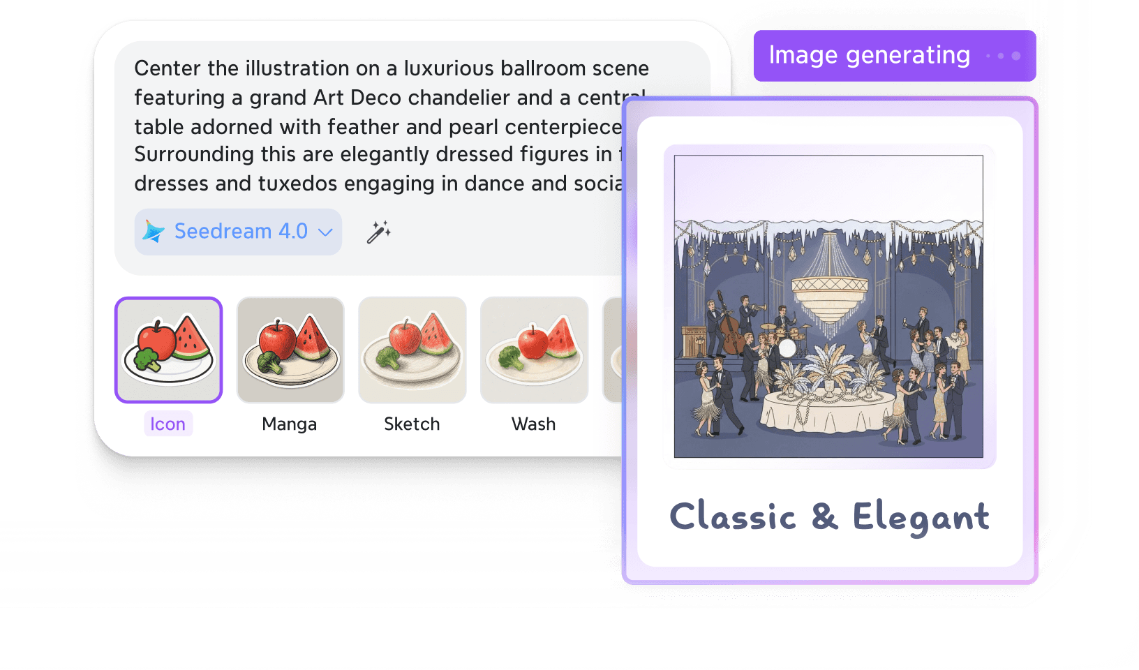 Xmind AIのアイデア生成は、必要に応じて考えを広げるためのメニューインターフェースレイアウトを備えています。