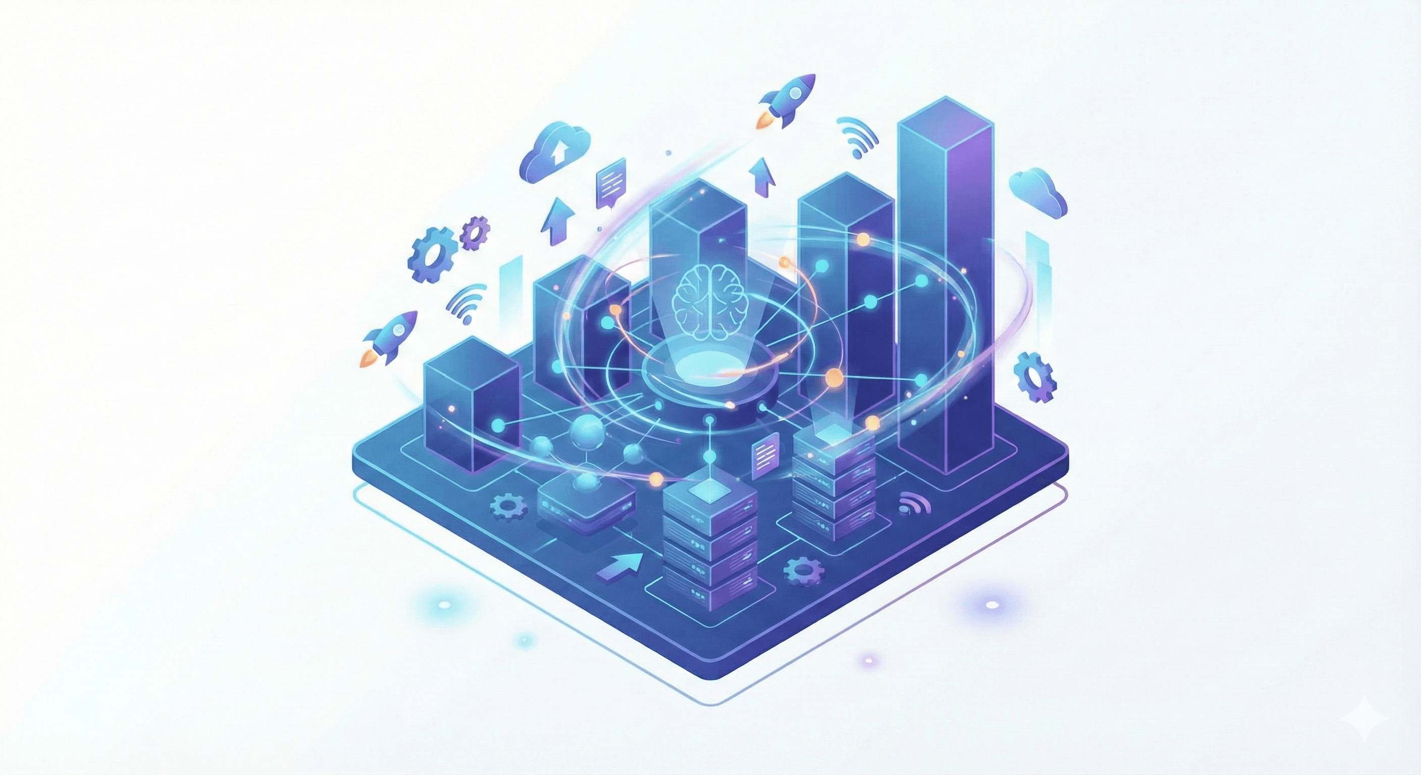 Cover of the 2025 AI Infrastructure Report showing a data pipeline transforming unstructured data into structured intelligence.