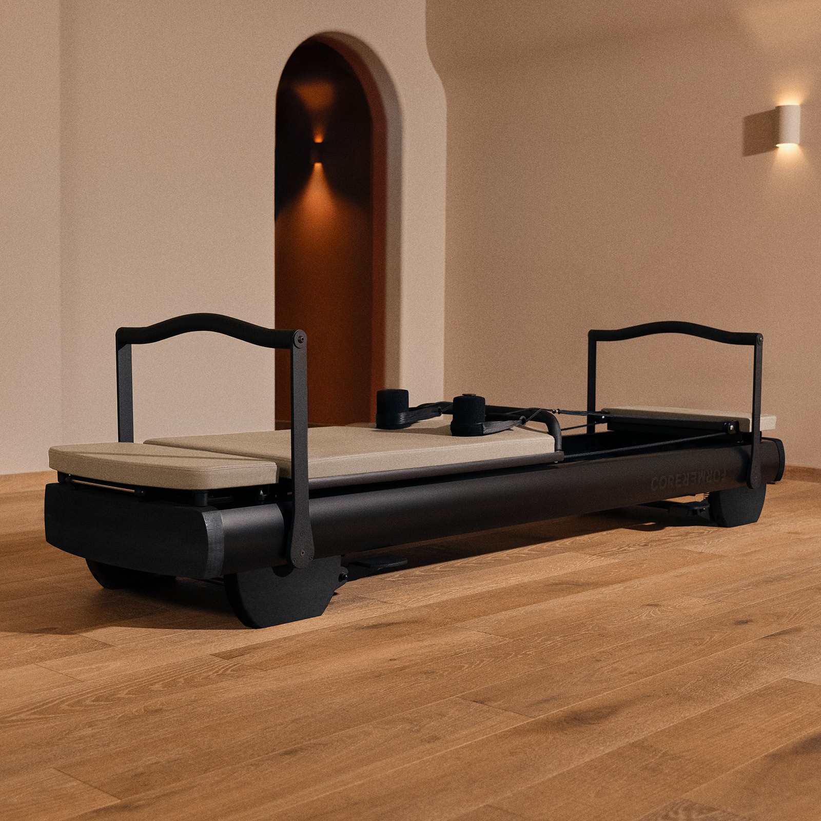 a bus that is sitting next to a building