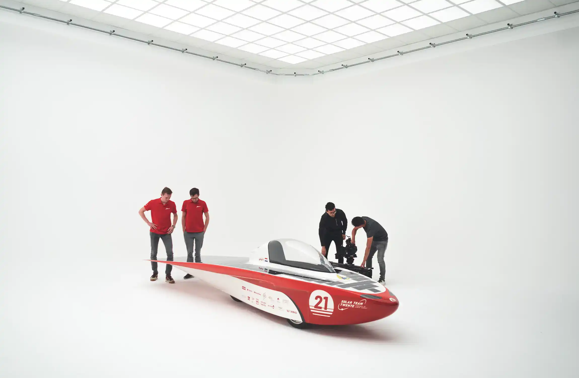 Behind the scenes of video recordings for a promotional video