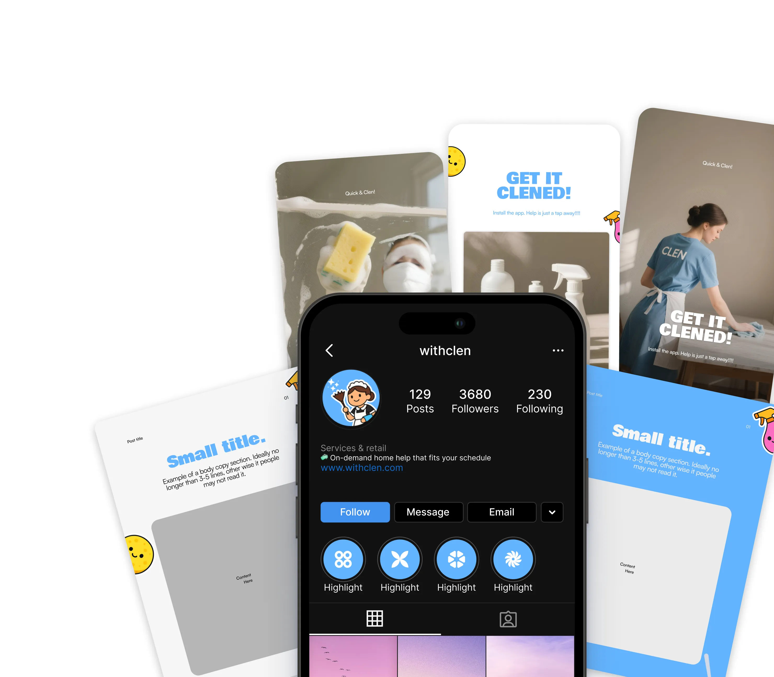 clen social kit template