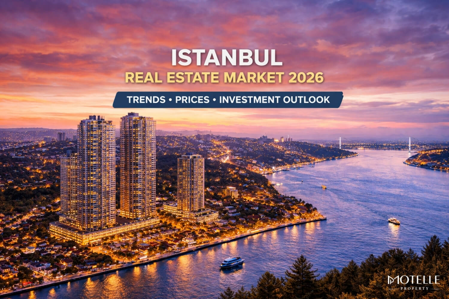Istanbul skyline and luxury waterfront properties 2026