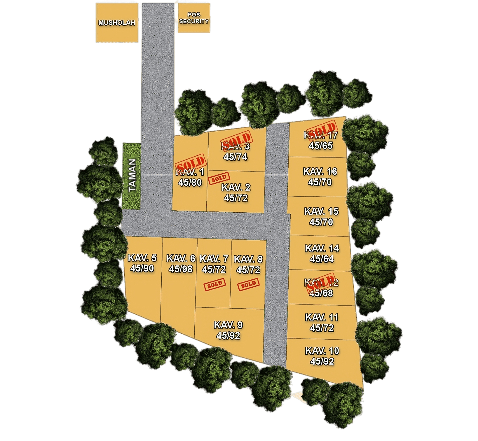 SITEPLAN PERUMAHAN TIPE 45
