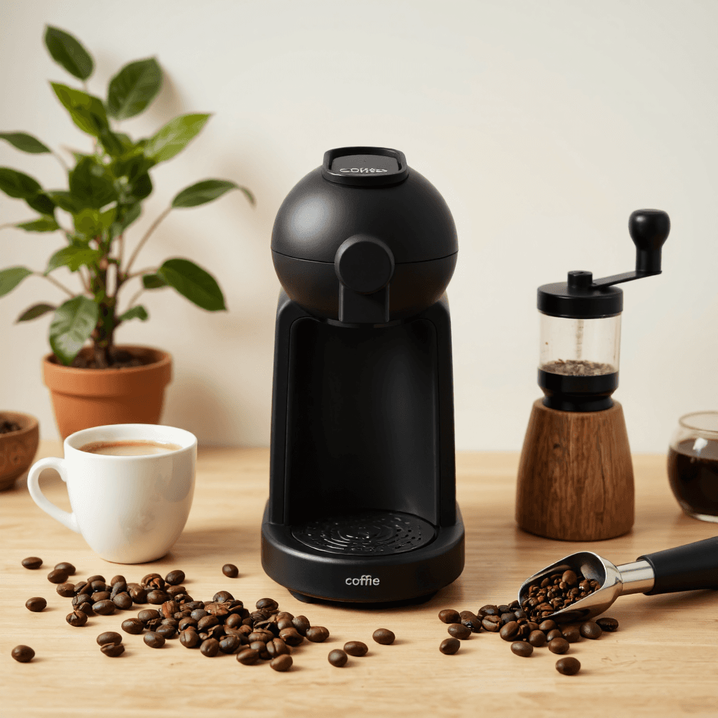 product photography of bean-to-cup coffee machine