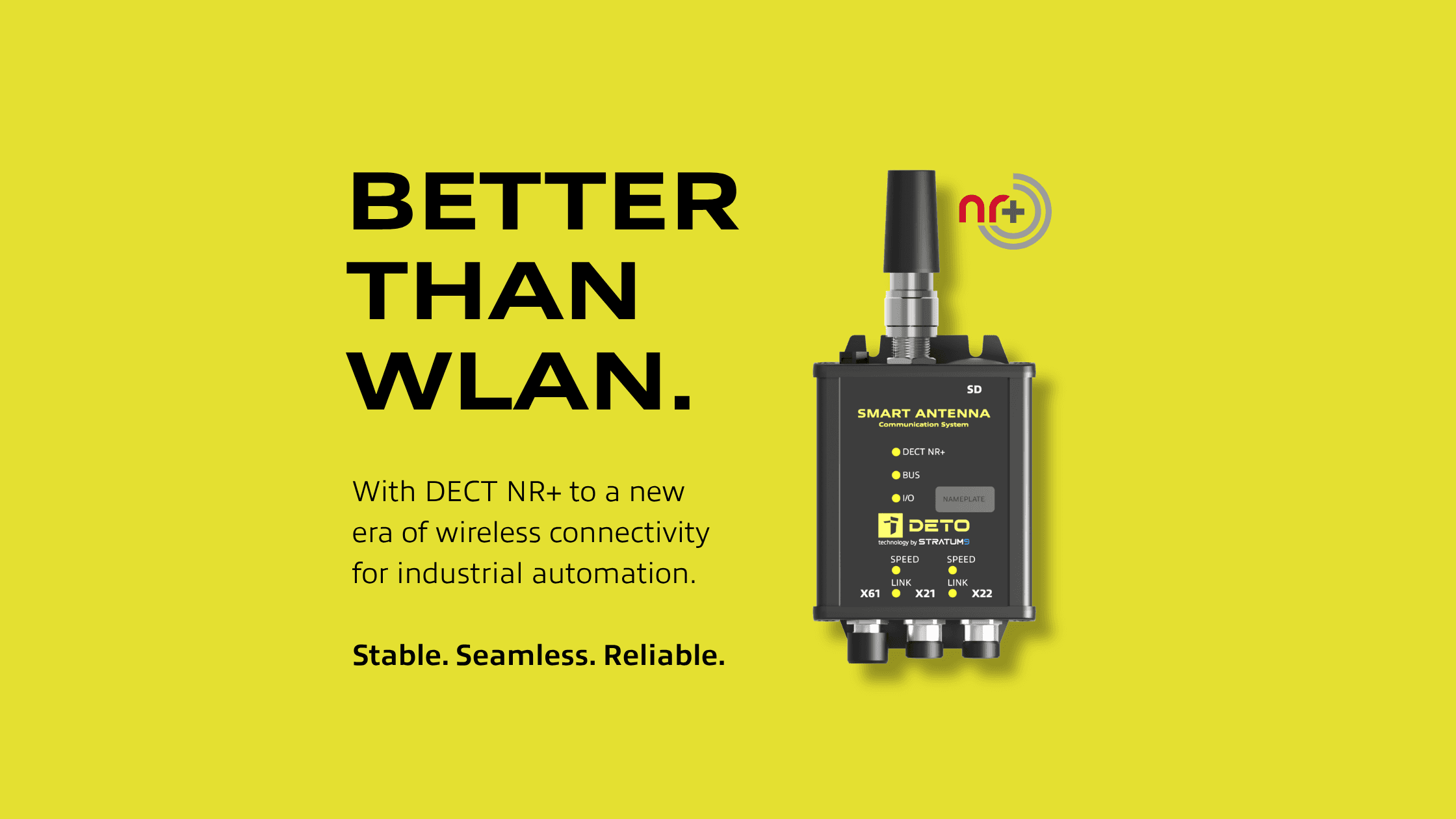 Better than WLAN: The DETO Smart Antenna operates with DECT NR+