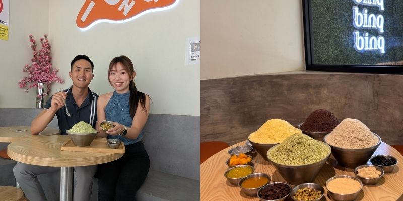 Rainey and Lovy, founders of Binq Dessert | A flatlay of Binq Dessert's signature bingsus