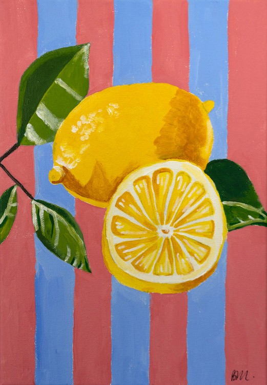 painting of lemons