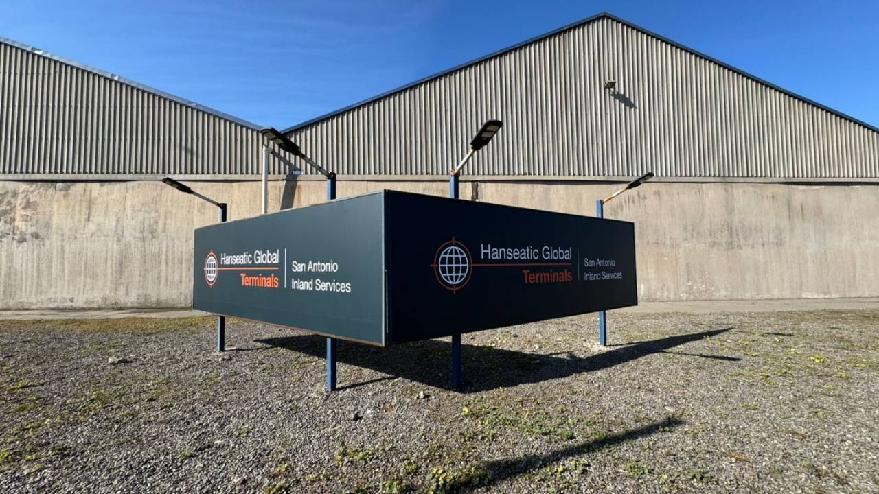 Hanseatic Global Terminals sign at San Antonio Inland Services facility