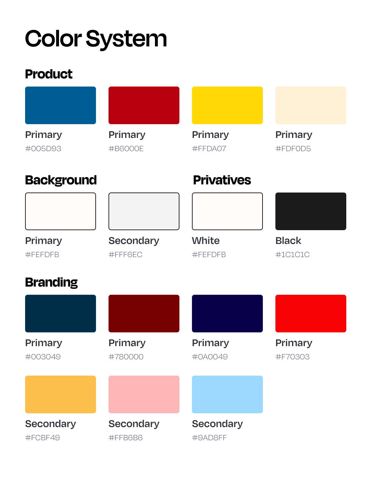 The Critical color system
