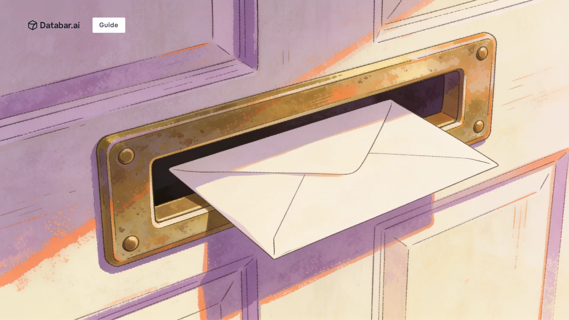 Illustration of a worn brass letter slot in a plain door with one fresh envelope half through it — Are Cold Emails Still Worth It in 2026? (And What Actually Works Now)