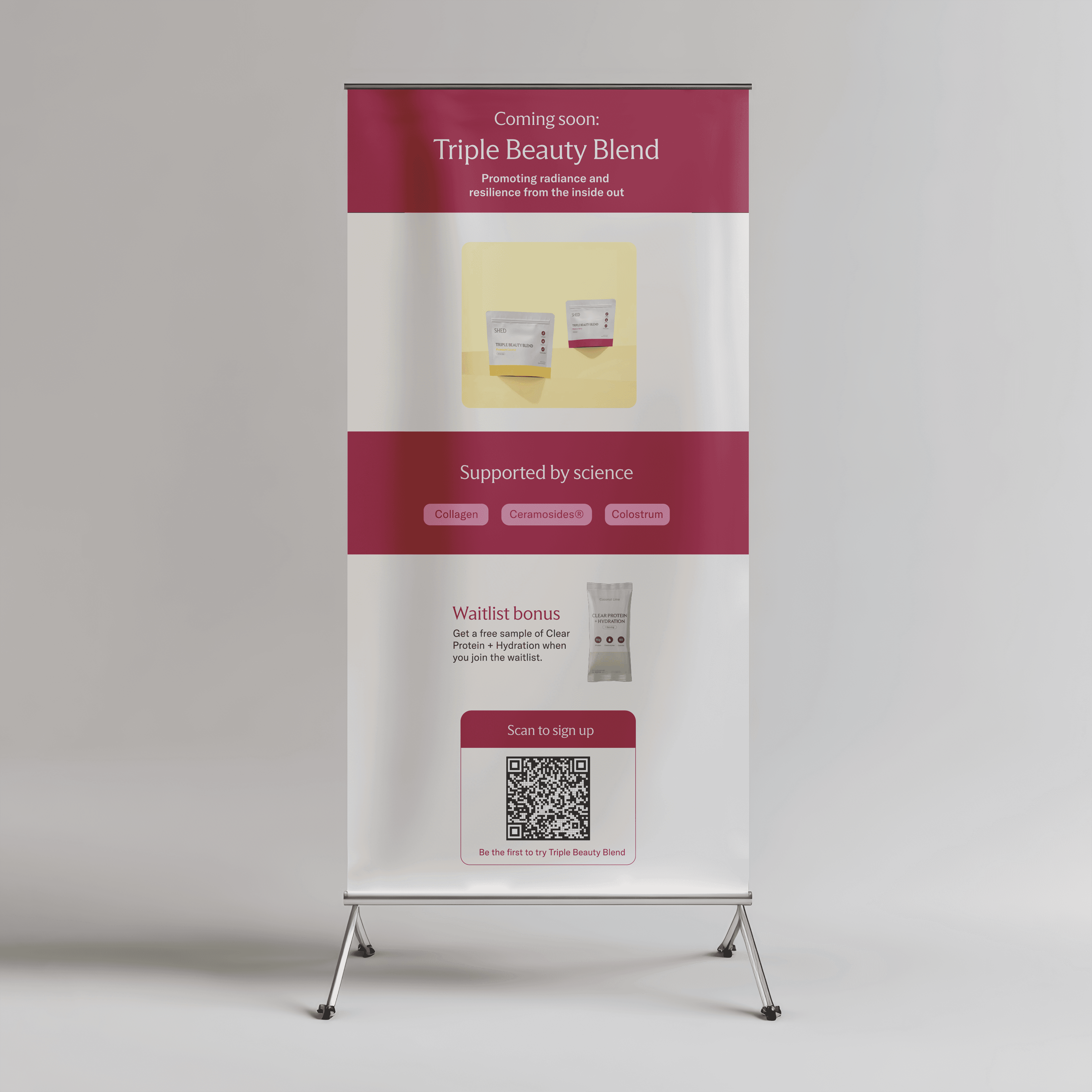 Triple Beauty Blend pop up banner