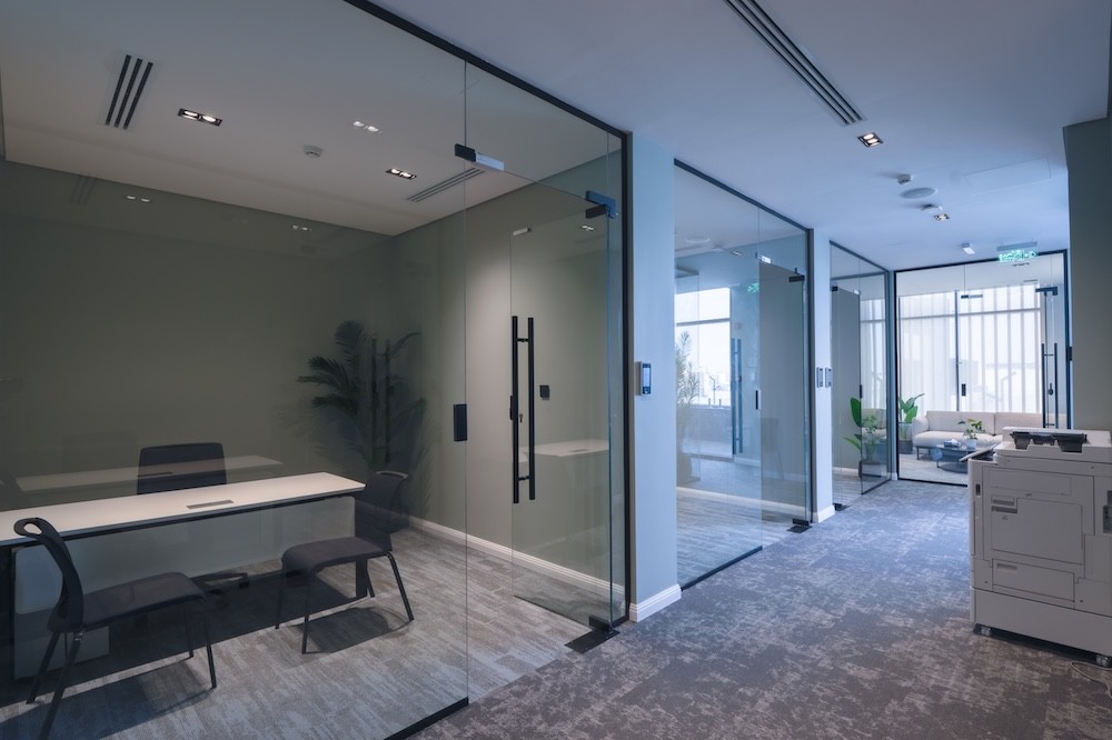 Lobby entrance at DIOM Rubeen 209 headquarters in Riyadh