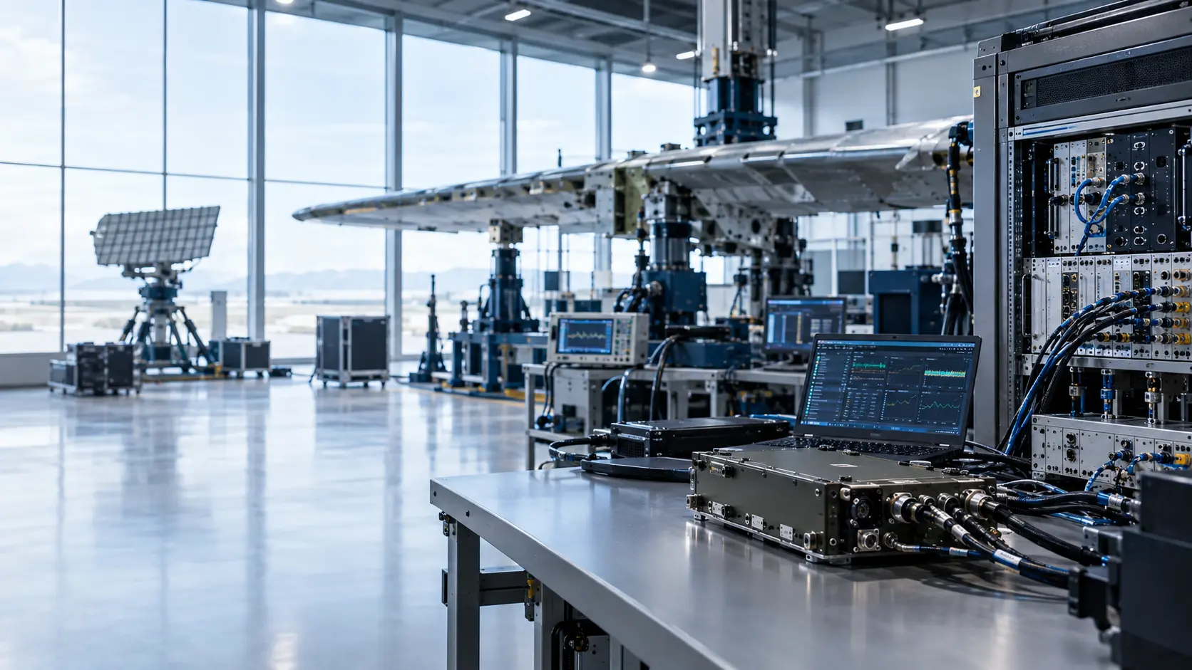Engineer working at a test and measurement lab