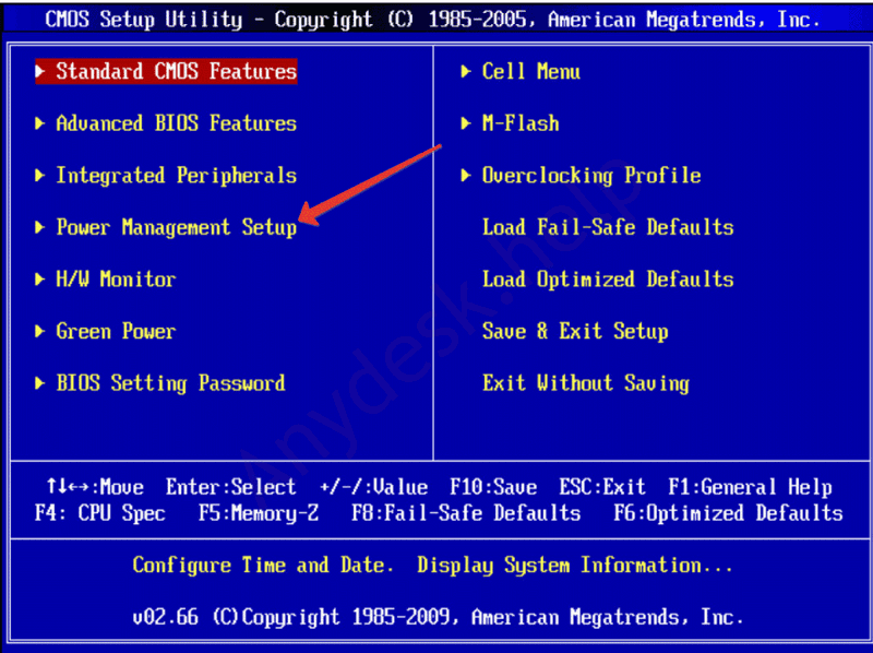 Enable Wake on LAN in BIOS settings