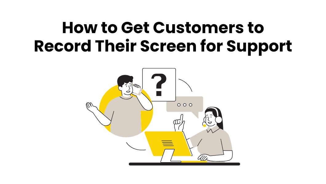 Vector illustration of a customer support agent on a computer speaking with a customer