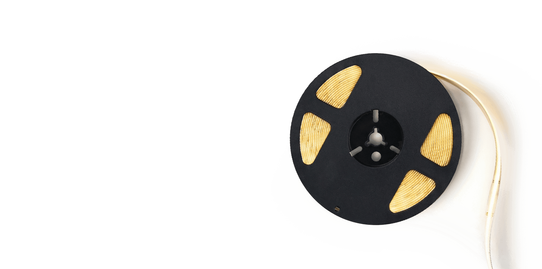 a part of the black headphone