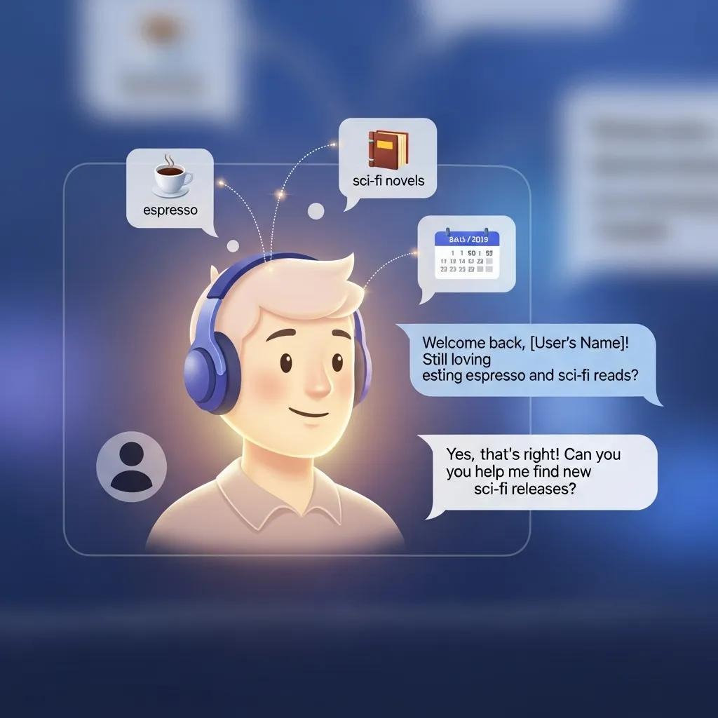 Customer service AI agent recalling user preferences during interaction