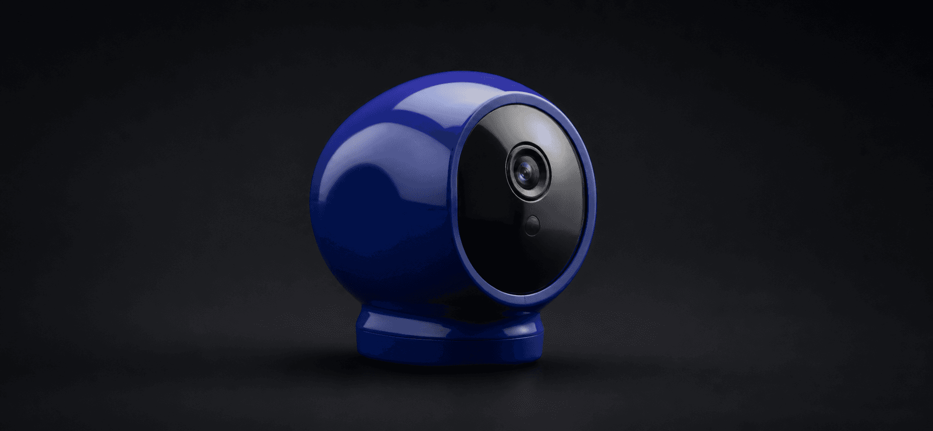 Smart security camera with high-gloss spray-painted housing