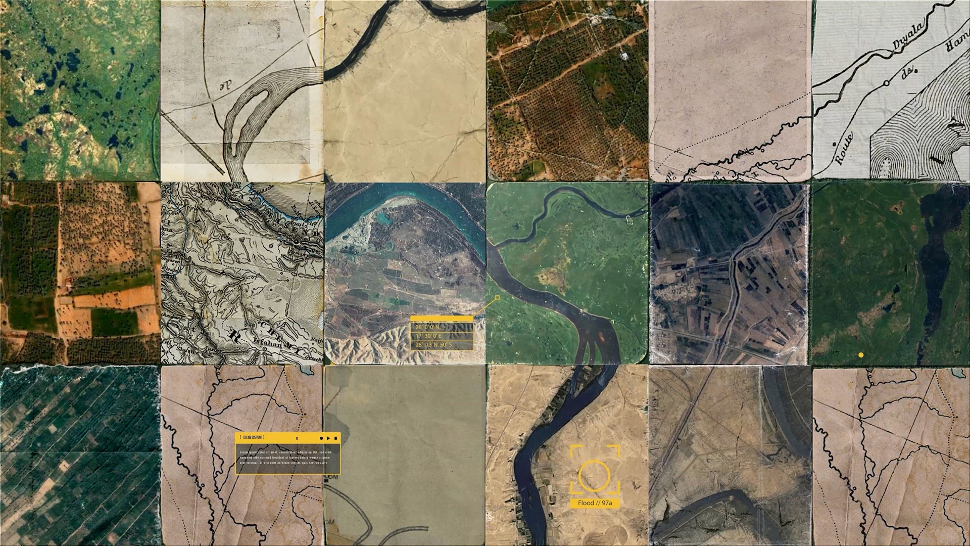 A mixed media animation showing a puzzle creating a map