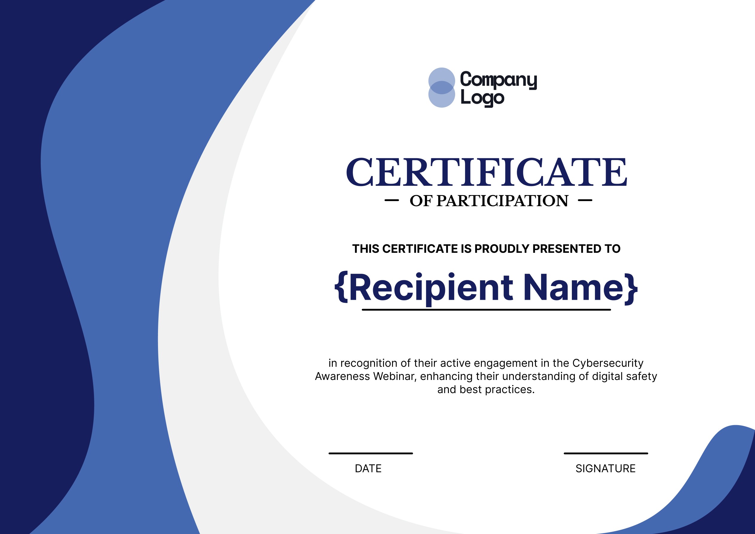 Wauld - Wavy designed a cybersecurity awareness webinar participation template