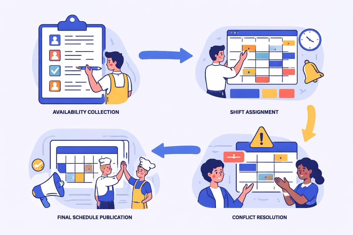 Staff scheduling workflow