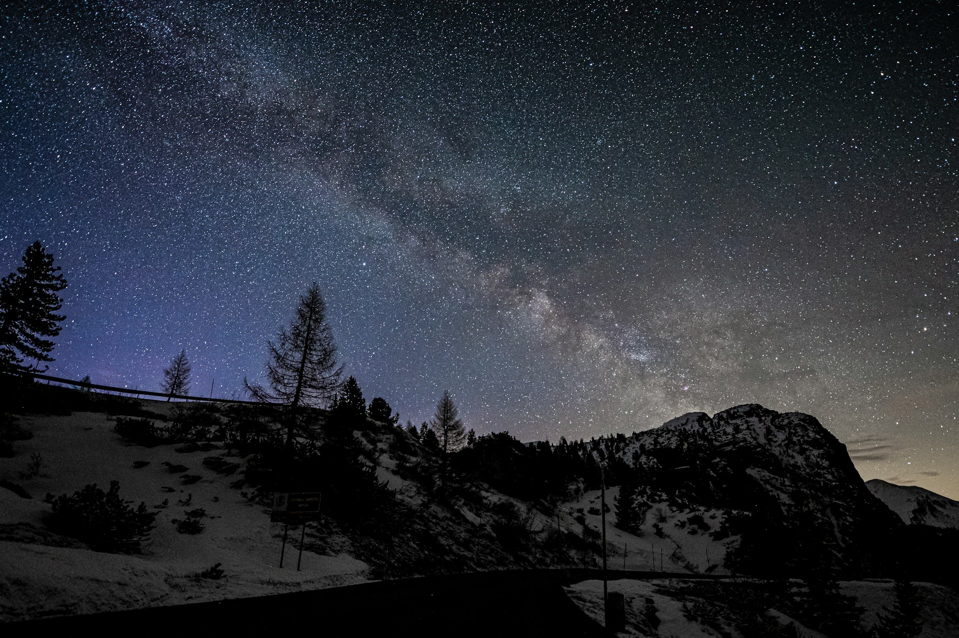 Winter solstice Milky Way
