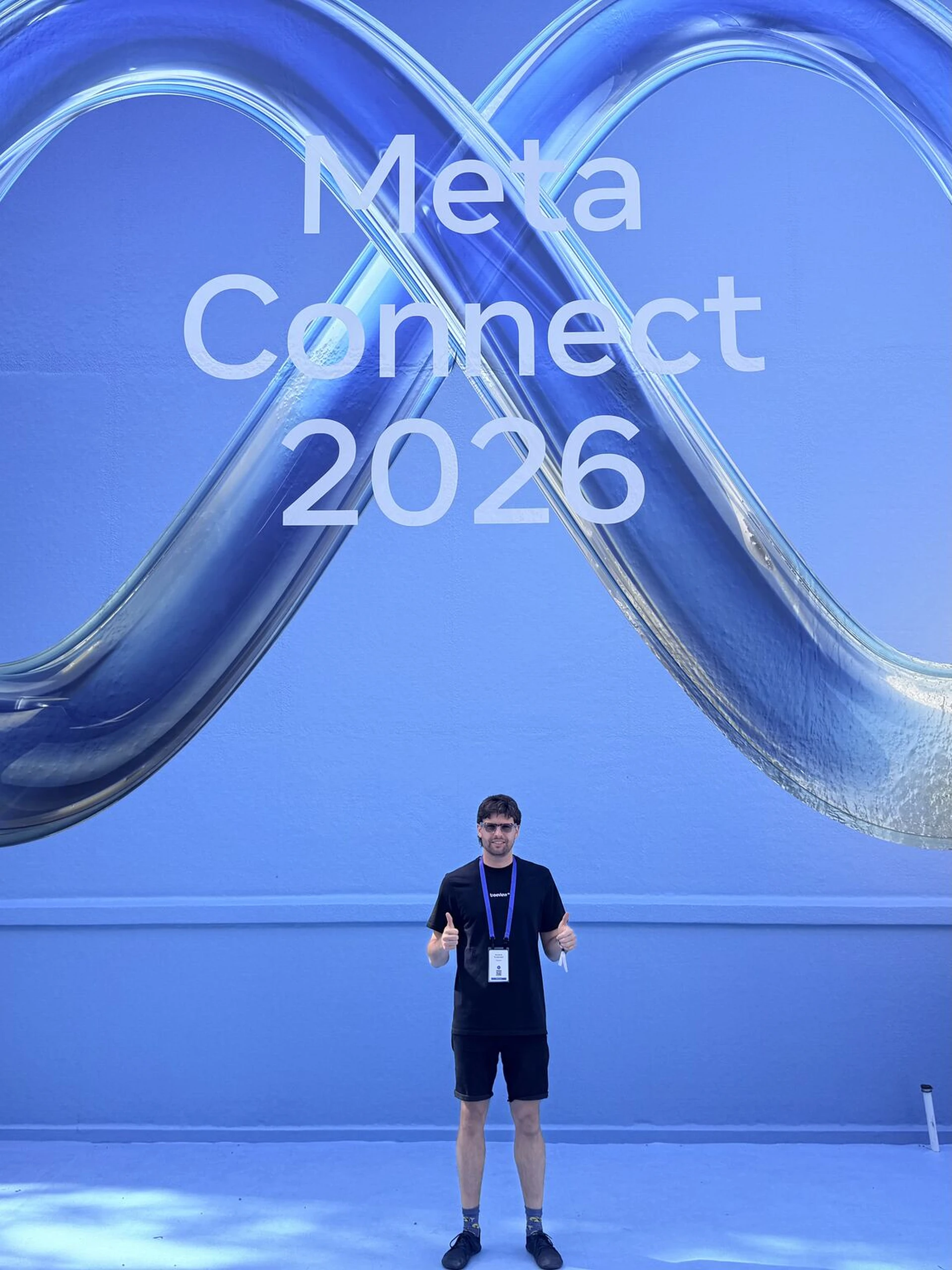 Horacio Torrendell in front of the blue Meta Connect 2026 event backdrop.
