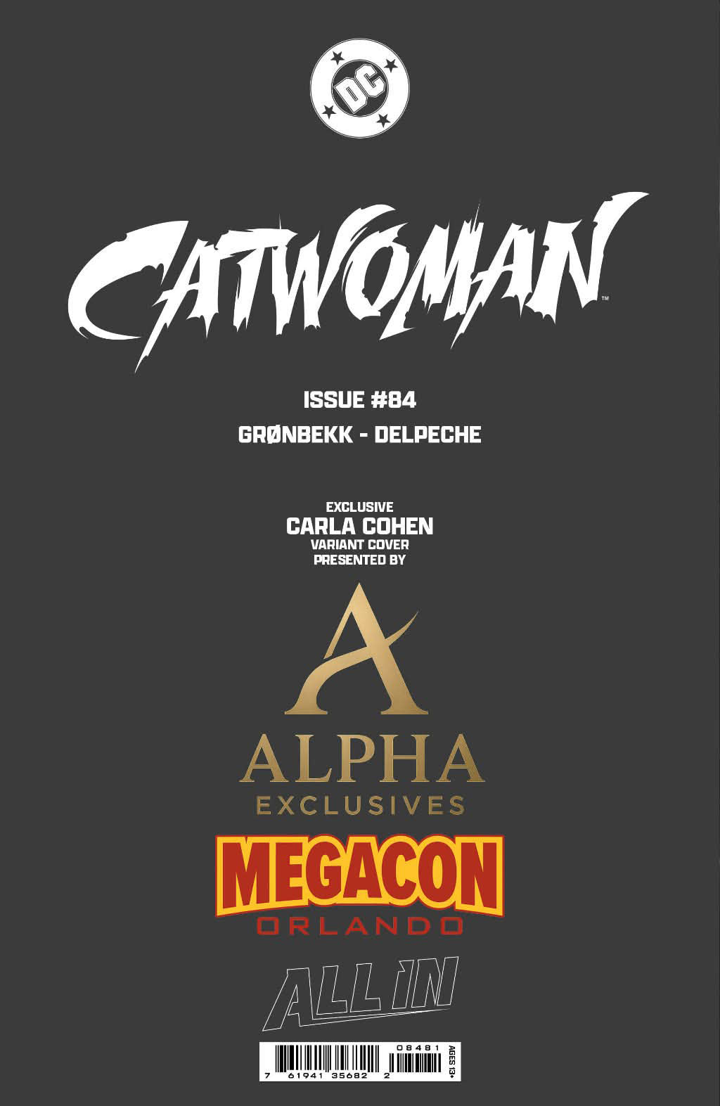 Catwoman #84 Carla Cohen Big Dex Comics Exclusive Foil Virgin Variant Cover