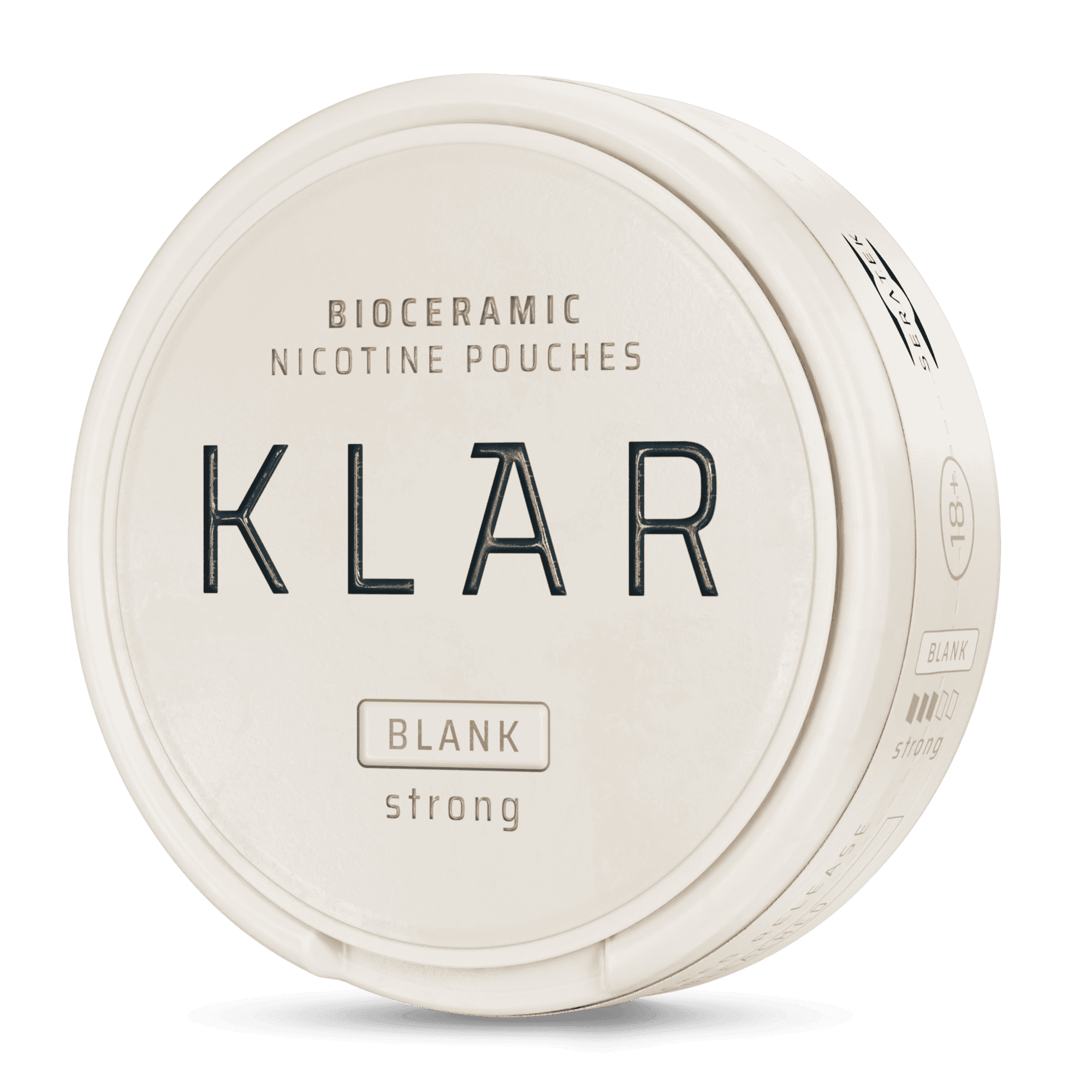 KLAR Bioceramic nicotine pouches in blank