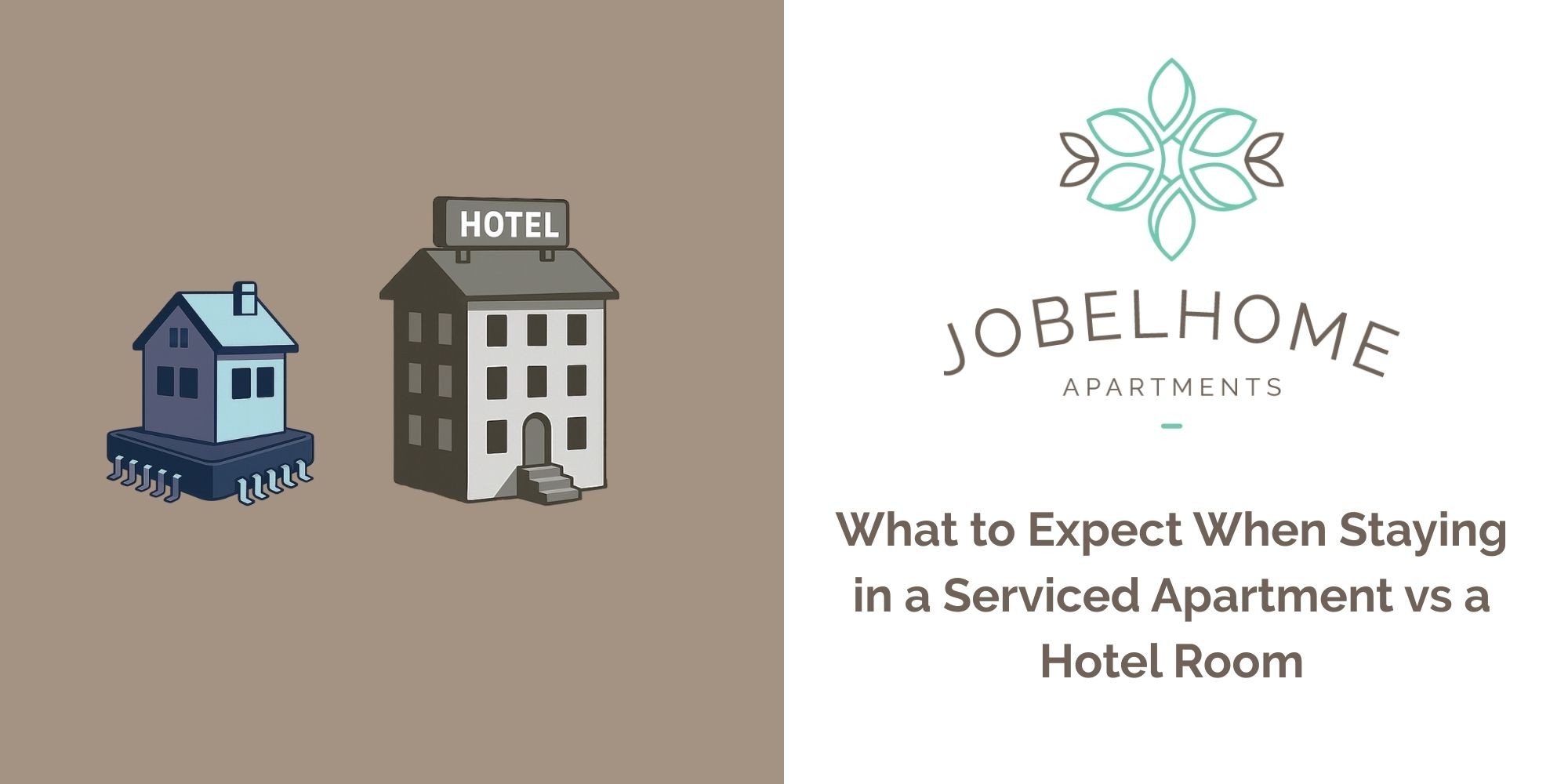 Serviced apartment stay offering more space and flexibility than a traditional hotel room.