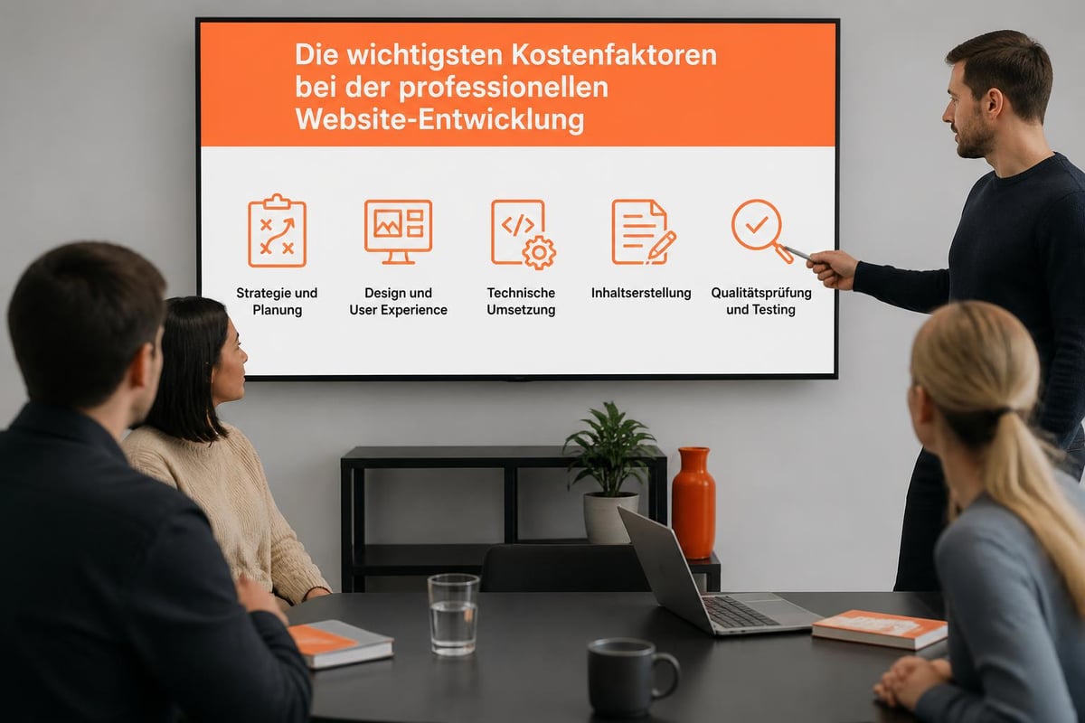 Website development cost components