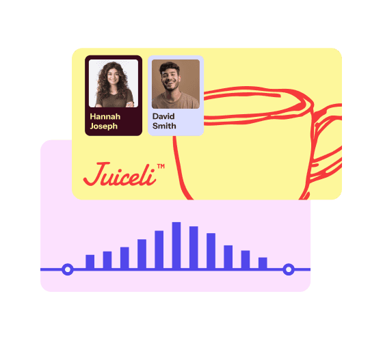 Marketing graphic design layout featuring collaboration elements and campaign analytics visuals.