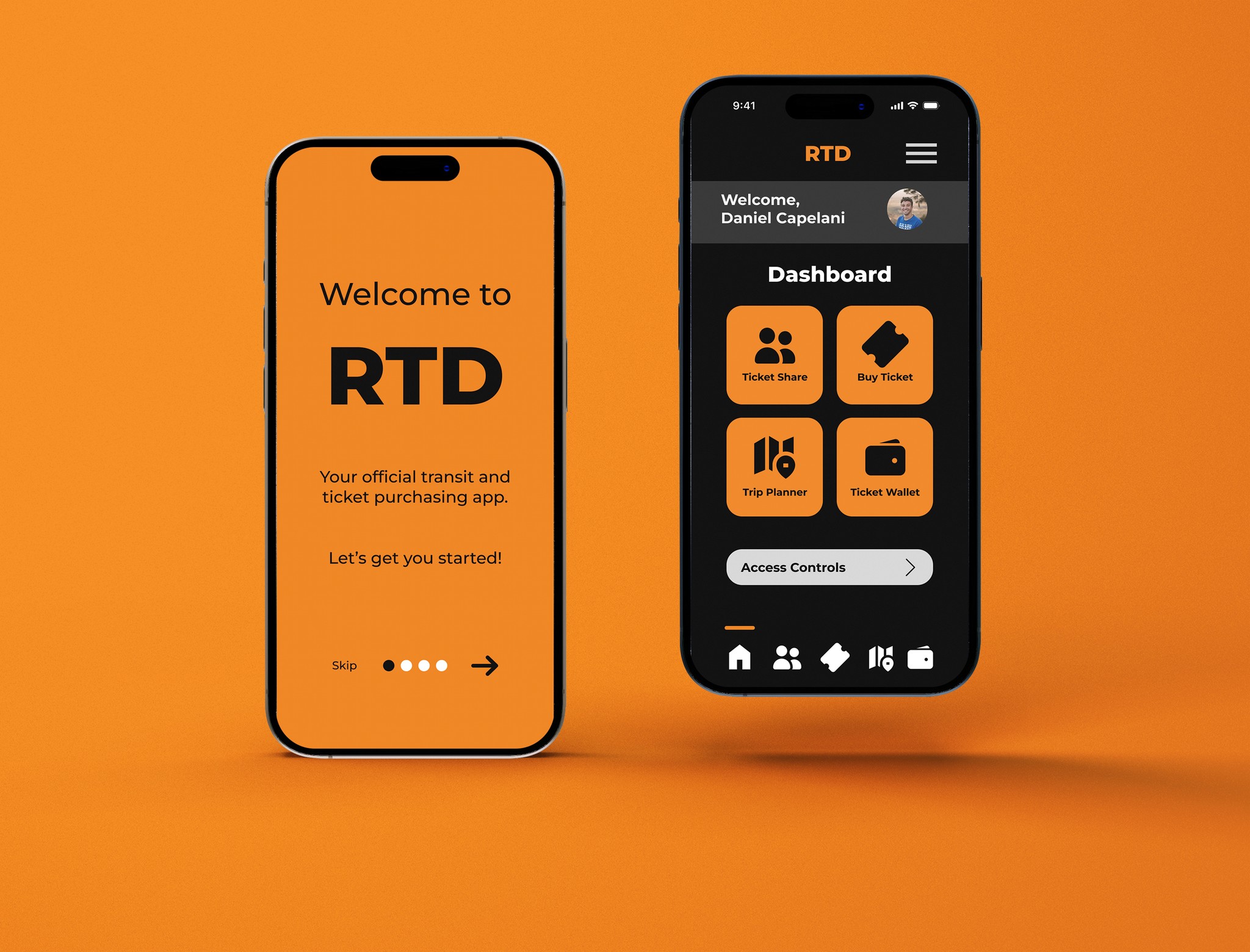 Redesigned RTD App Interface