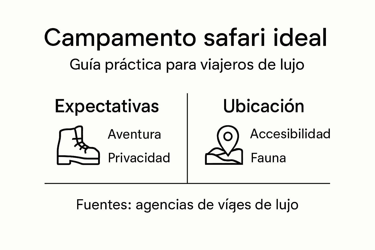 Infografía: los imprescindibles para vivir un safari de lujo