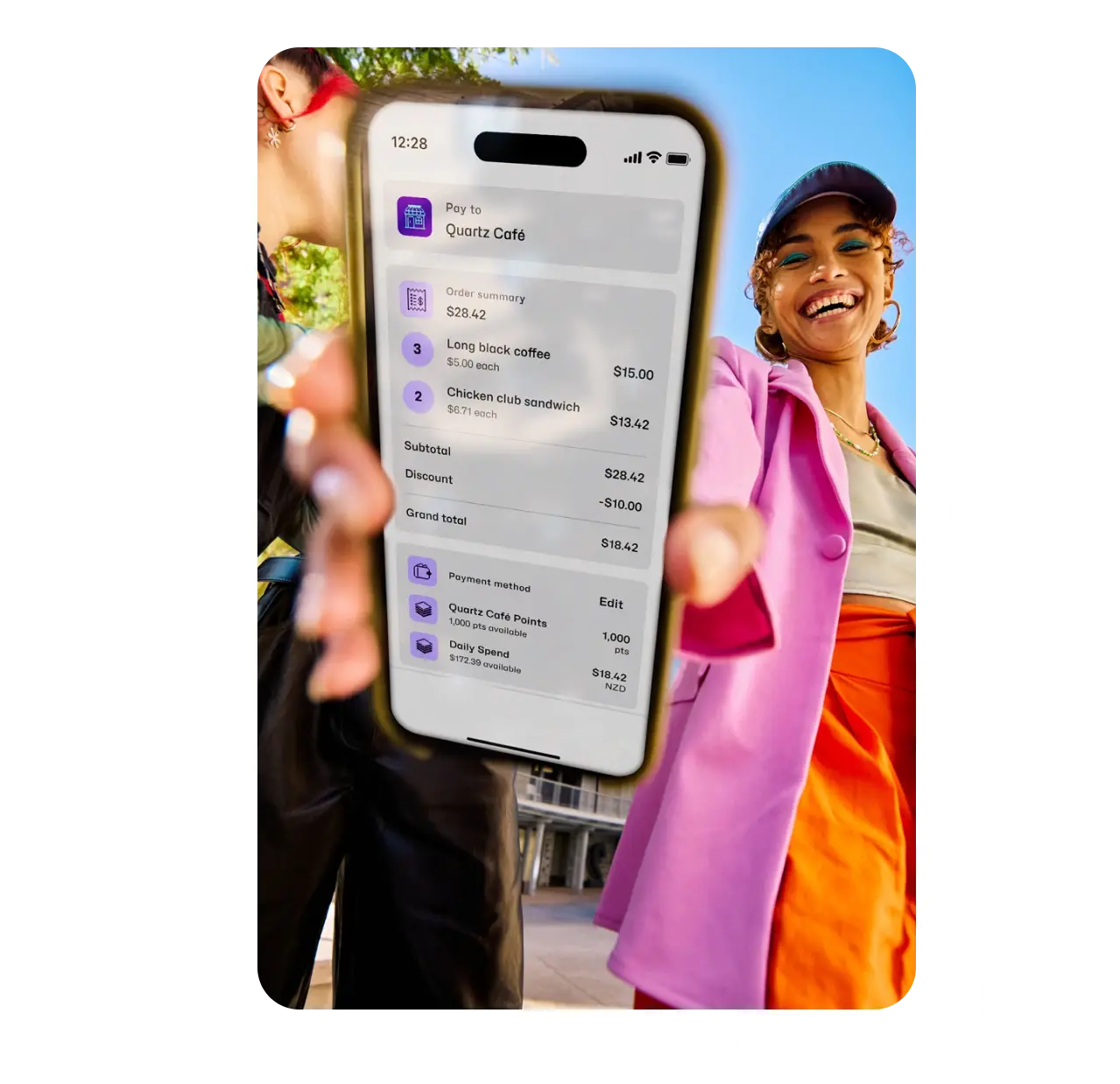Person showing a phone with Payap transaction details on screen