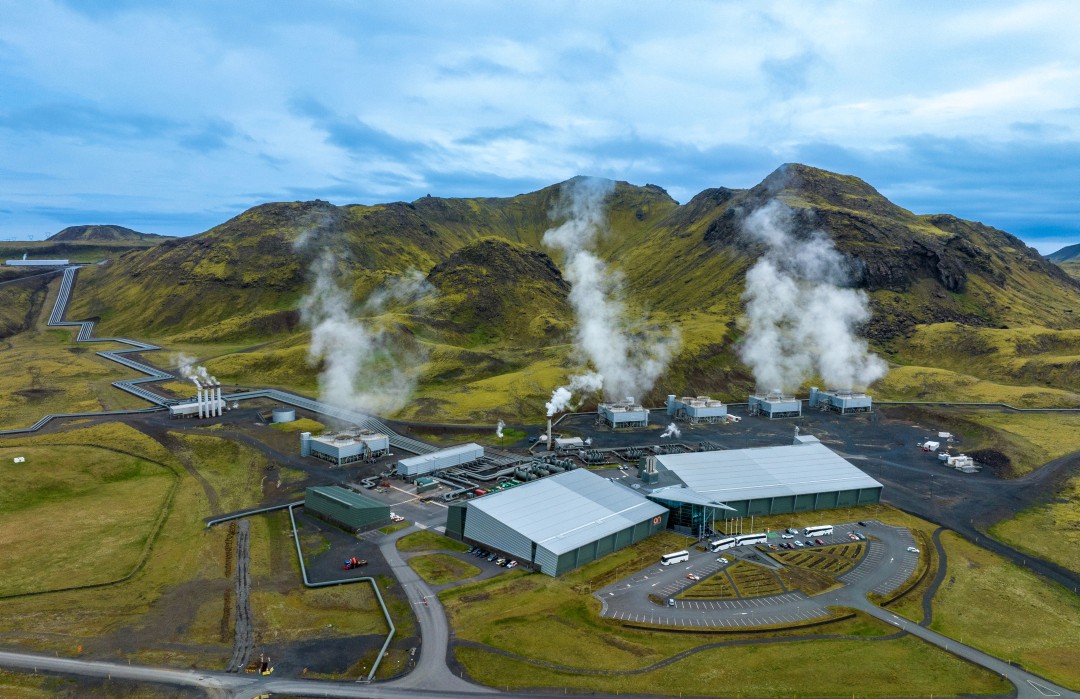 Loftmynd af Hellisheiðarvirkjun